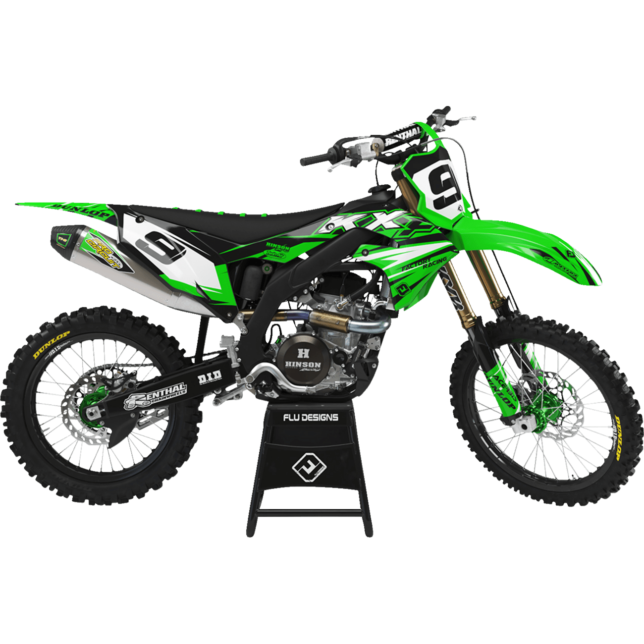 FLU DESIGNS INC. PTS 6 Graphic Kit KX65/KLX110