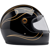 BILTWELL Gringo S Helmet Gloss Black Flames Medium 1003567503