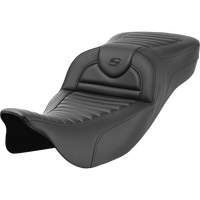 SADDLEMEN Roadsofa™ Extended Reach Seat without Backrest Tuck-n-Roll Carbon Fiber FL '08-'23