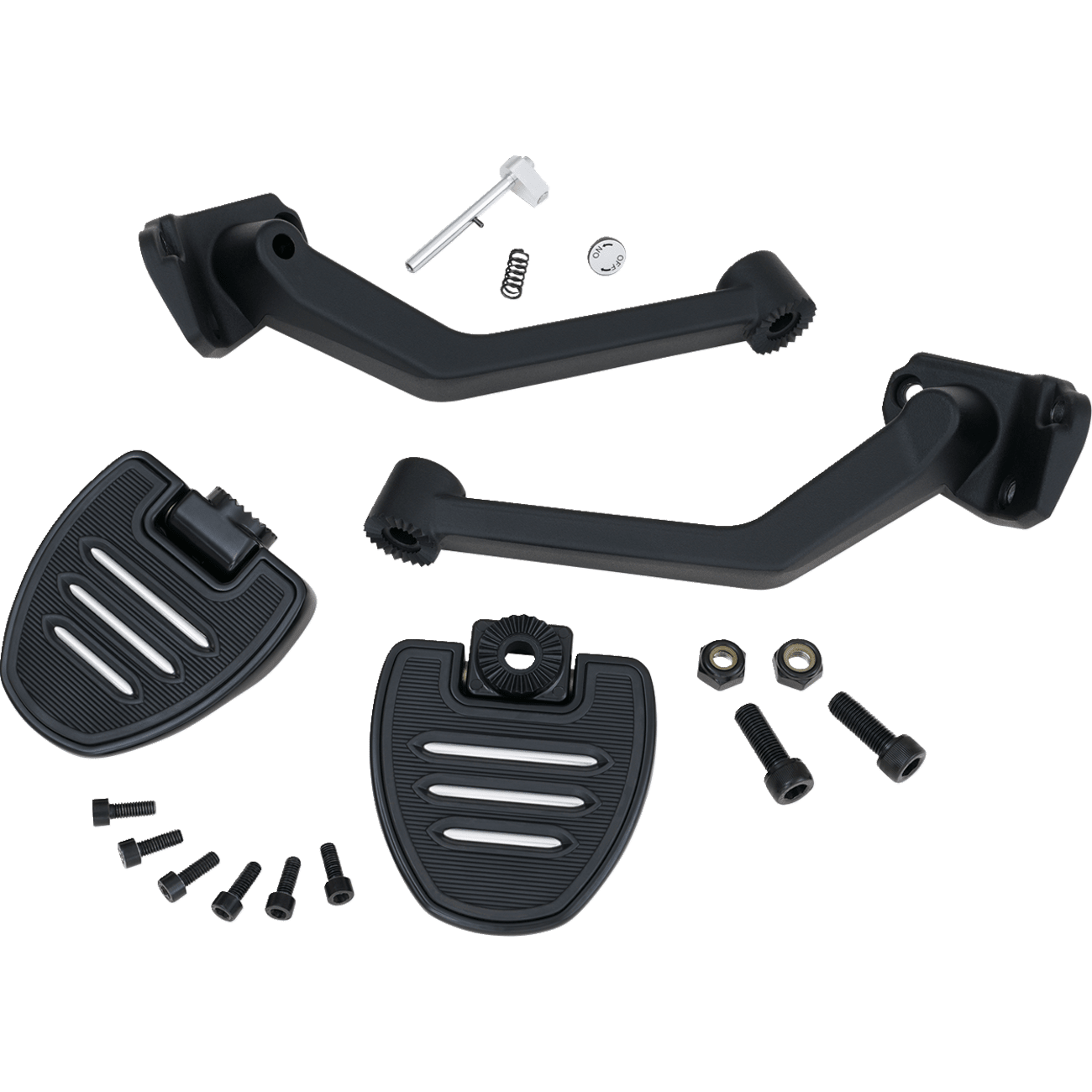 SHOW CHROME Adjustable Passenger Boards Black Ryker 41413BK