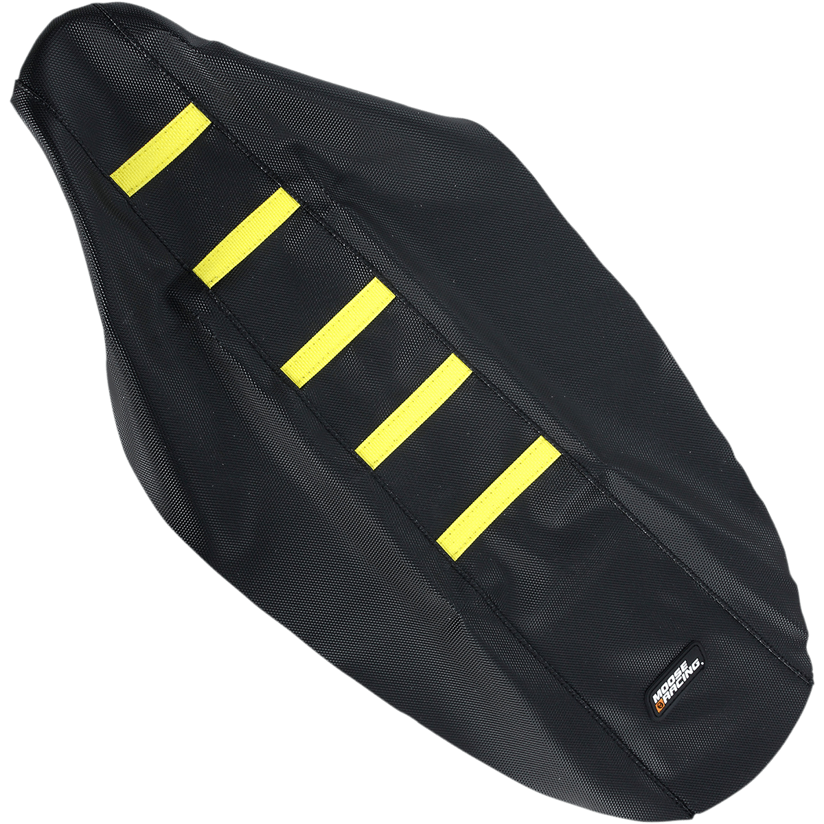 MOOSE RACING Ribbed Seat Cover Black Cover/Yellow Ribs Suzuki