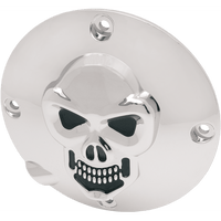 DRAG SPECIALTIES Skull Derby Cover Chrome 4-Hole