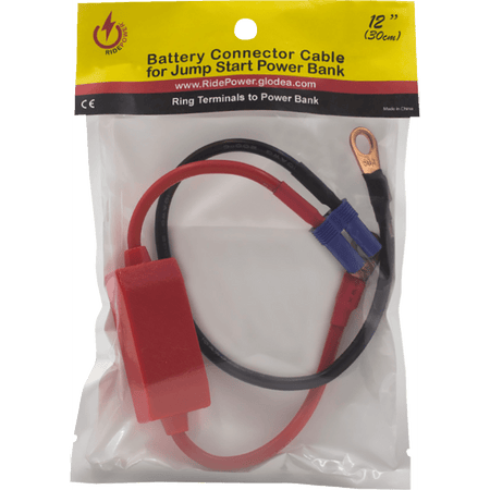 RidePower Connector Cable Battery Jump Start 12"