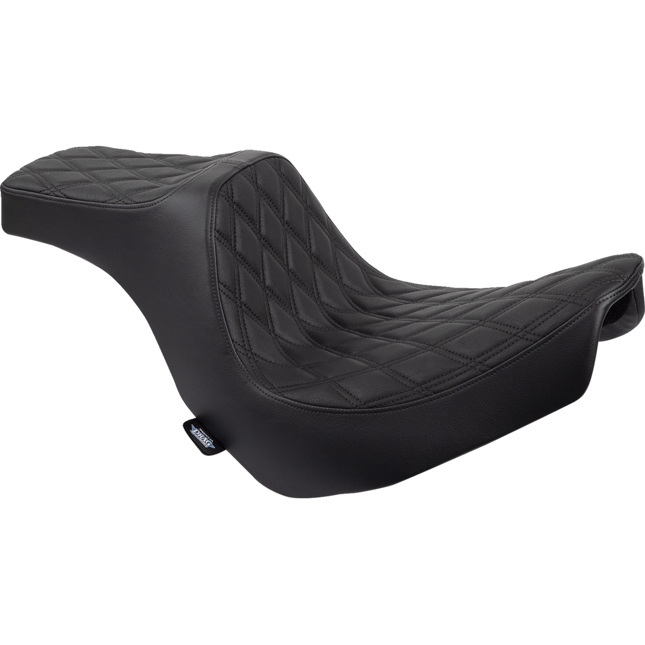 DRAG SPECIALTIES Predator III Seat Double Diamond Black w/ Black Stitching FL/FX '18-'22