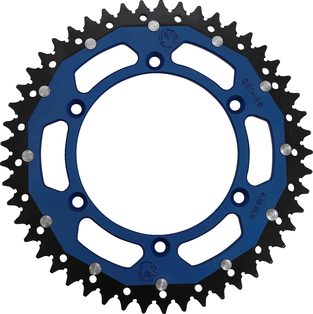 MOOSE RACING Dual Sprocket Blue 49 Tooth