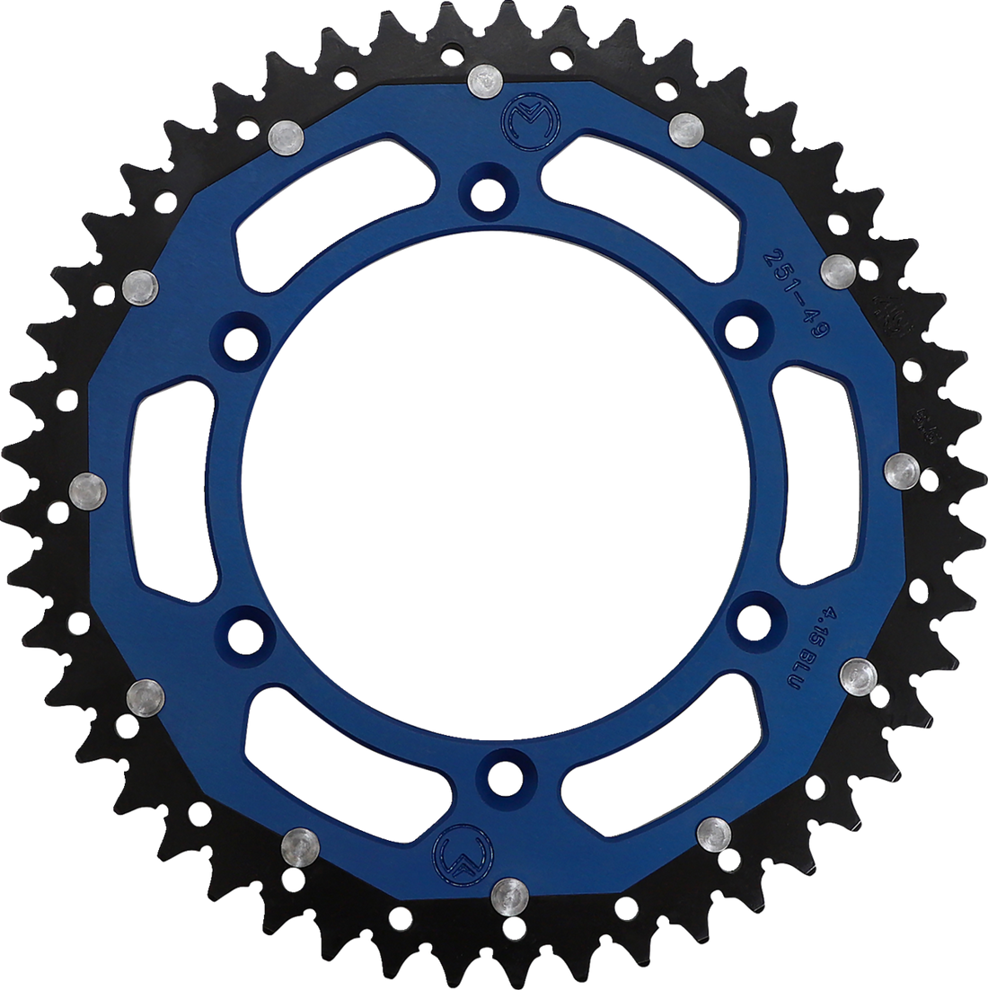 MOOSE RACING Dual Sprocket Blue 49 Tooth