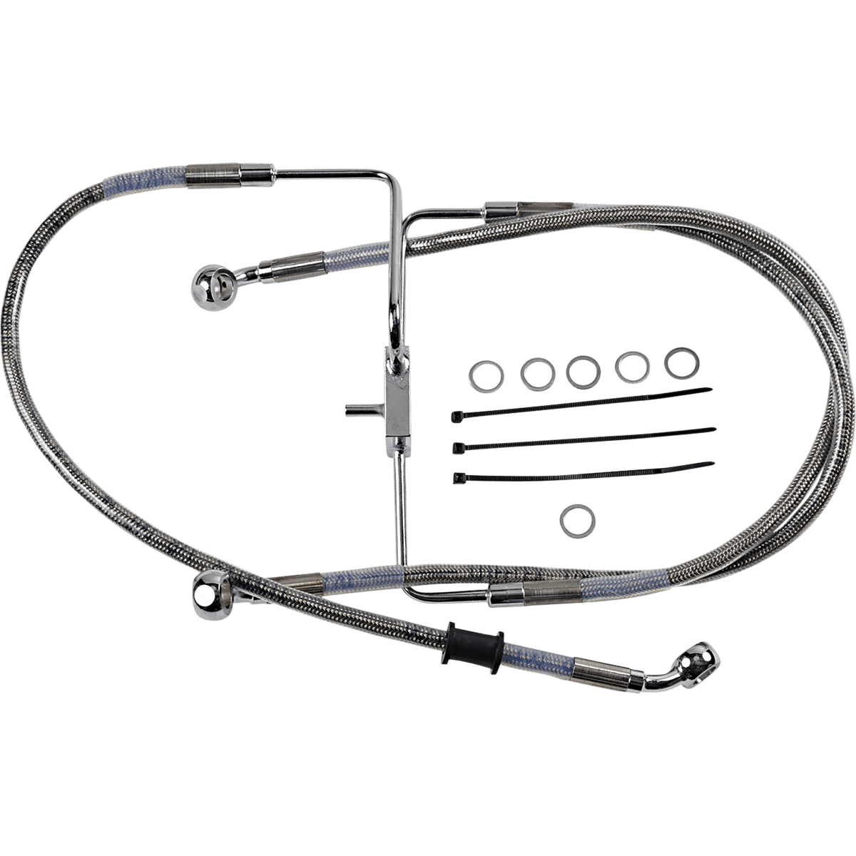 DRAG SPECIALTIES Brake Line +4" Stainless Steel XL