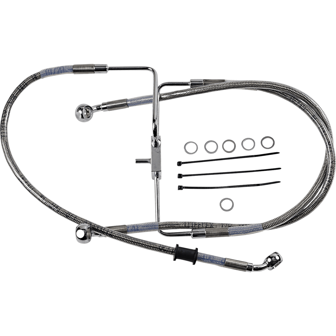 DRAG SPECIALTIES Brake Line +4" Stainless Steel XL