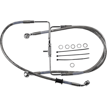 DRAG SPECIALTIES Brake Line +4" Stainless Steel XL