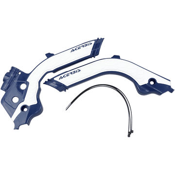 ACERBIS X-Grip Frame Guards Blue/White Gas Gas | Husqvarna