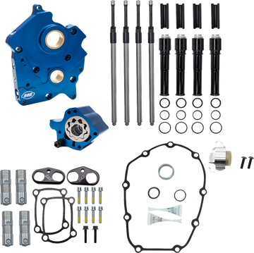 S&S CYCLE Cam Chest Kit without Cams Chain Drive Water Cooled Black Pushrods M8 3101264