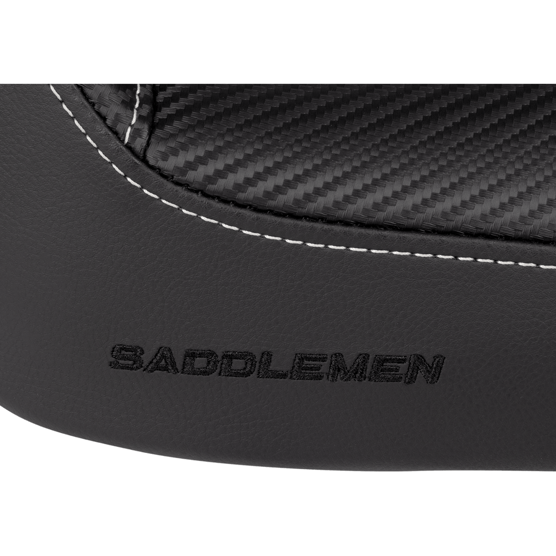 SADDLEMEN Dominator Solo Seat w/o Backrest- Black w/ Gray Stitching FXD/WG '96-'03 896040042