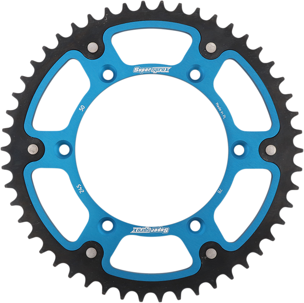 SUPERSPROX Stealth Rear Sprocket 50 Tooth Blue Yamaha RST24550BLU