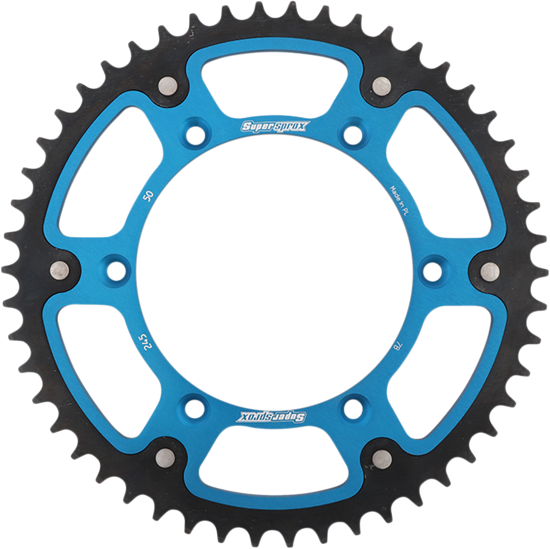 SUPERSPROX Stealth Rear Sprocket 50 Tooth Blue Yamaha RST24550BLU