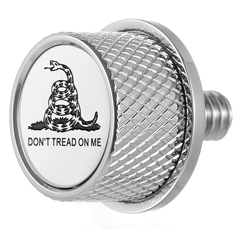 FIGURATI DESIGNS Seat Mounting Knob Stainless Steel Don't Tread On Me