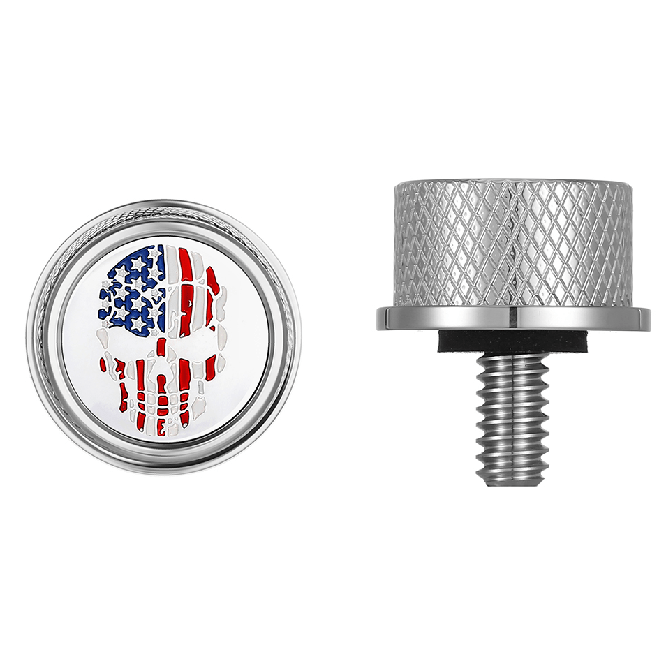 FIGURATI DESIGNS Seat Mounting Knob Stainless Steel Skull