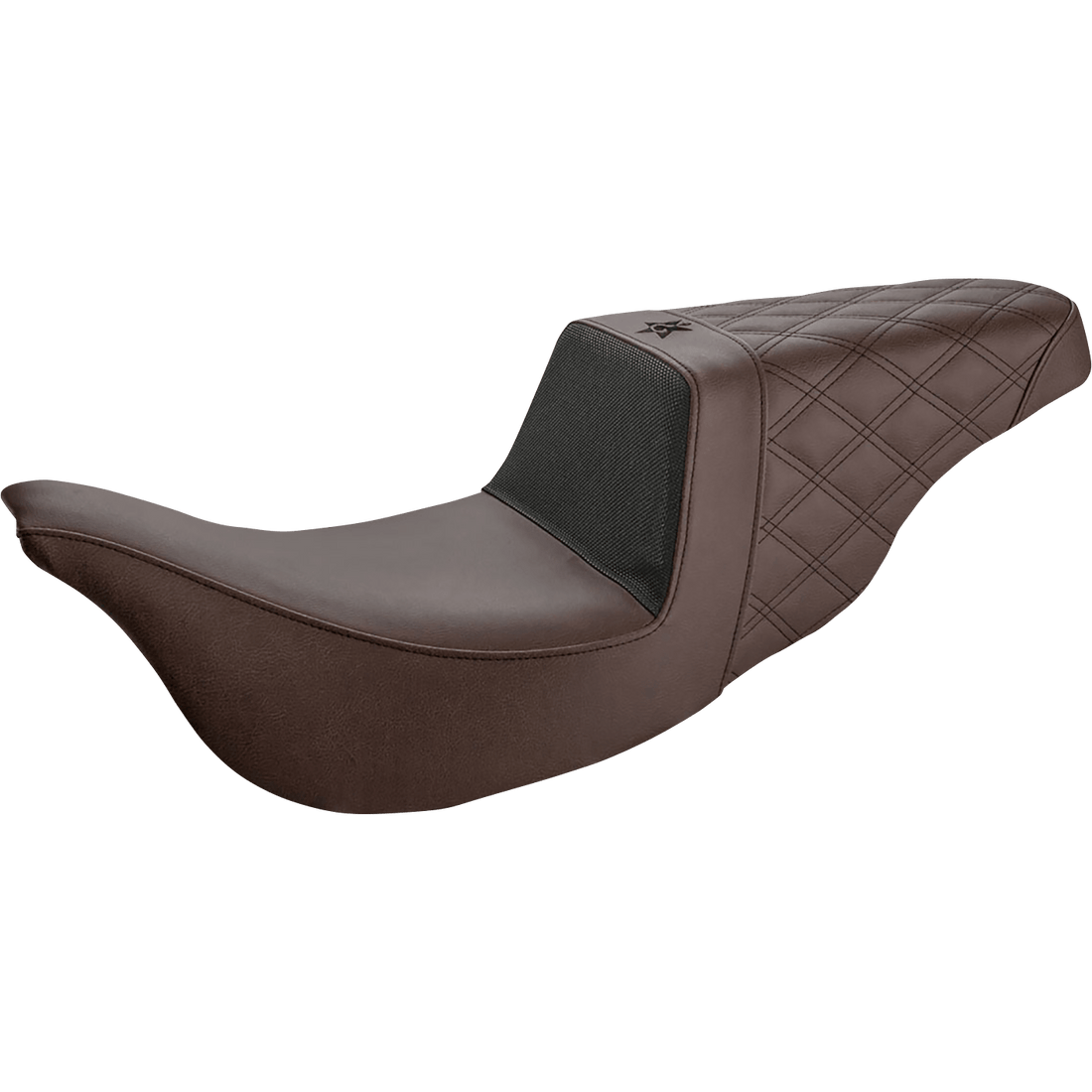 SADDLEMEN Unknown Industries Seat Carbon Fiber/ Gripper/Rear Lattice Stitch Brown FL '08-'23 UN0807173BR