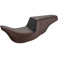 SADDLEMEN Unknown Industries Seat Carbon Fiber/ Gripper/Rear Lattice Stitch Brown FL '08-'23 UN0807173BR