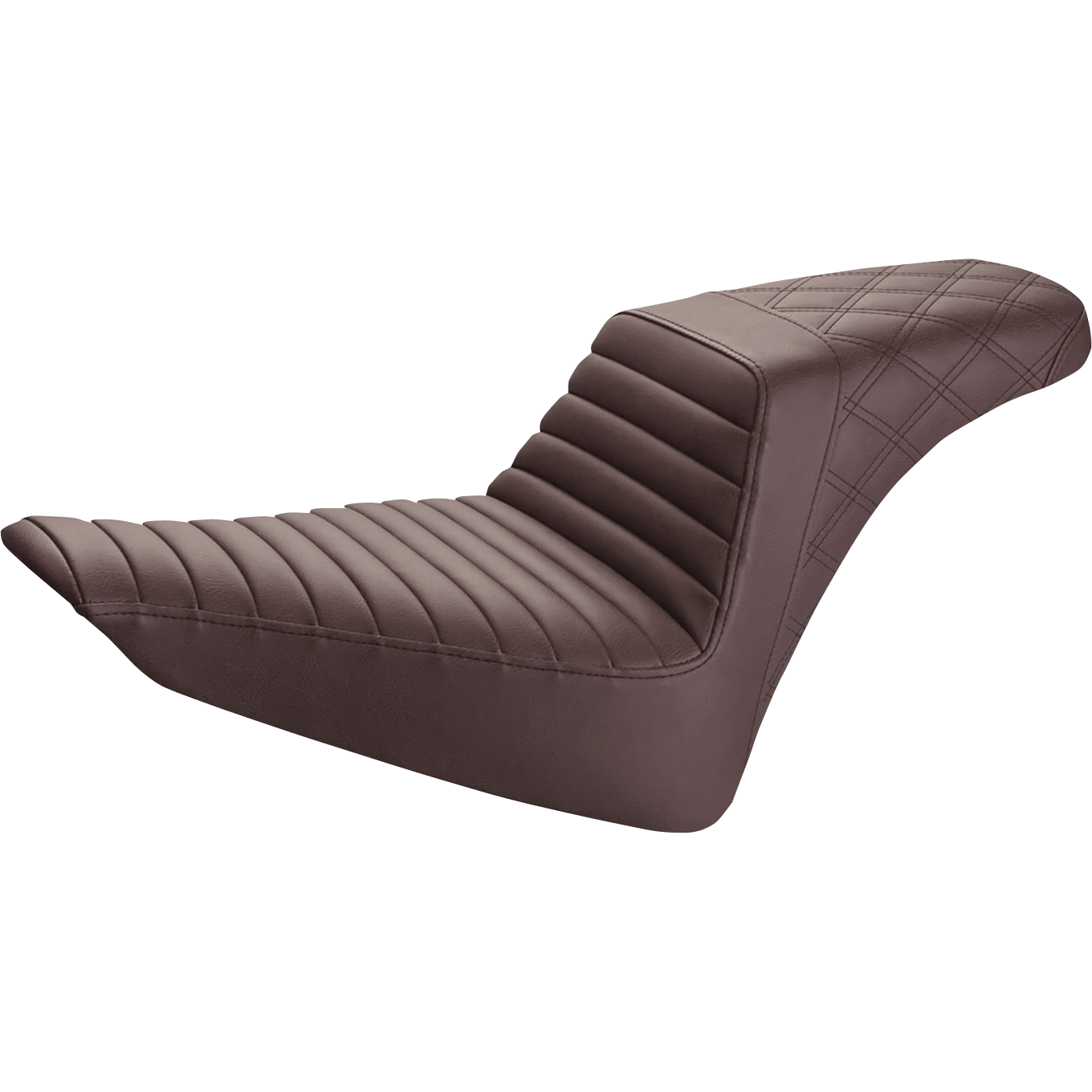 SADDLEMEN Step-Up Seat Front Tuck-n-Roll/Rear Lattice Stitch Brown 81226176BR