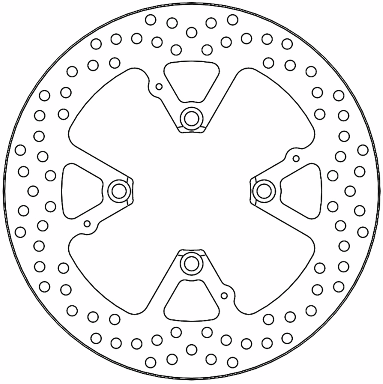 MOTO-MASTER Brake Rotor Rear Flame 110382PU