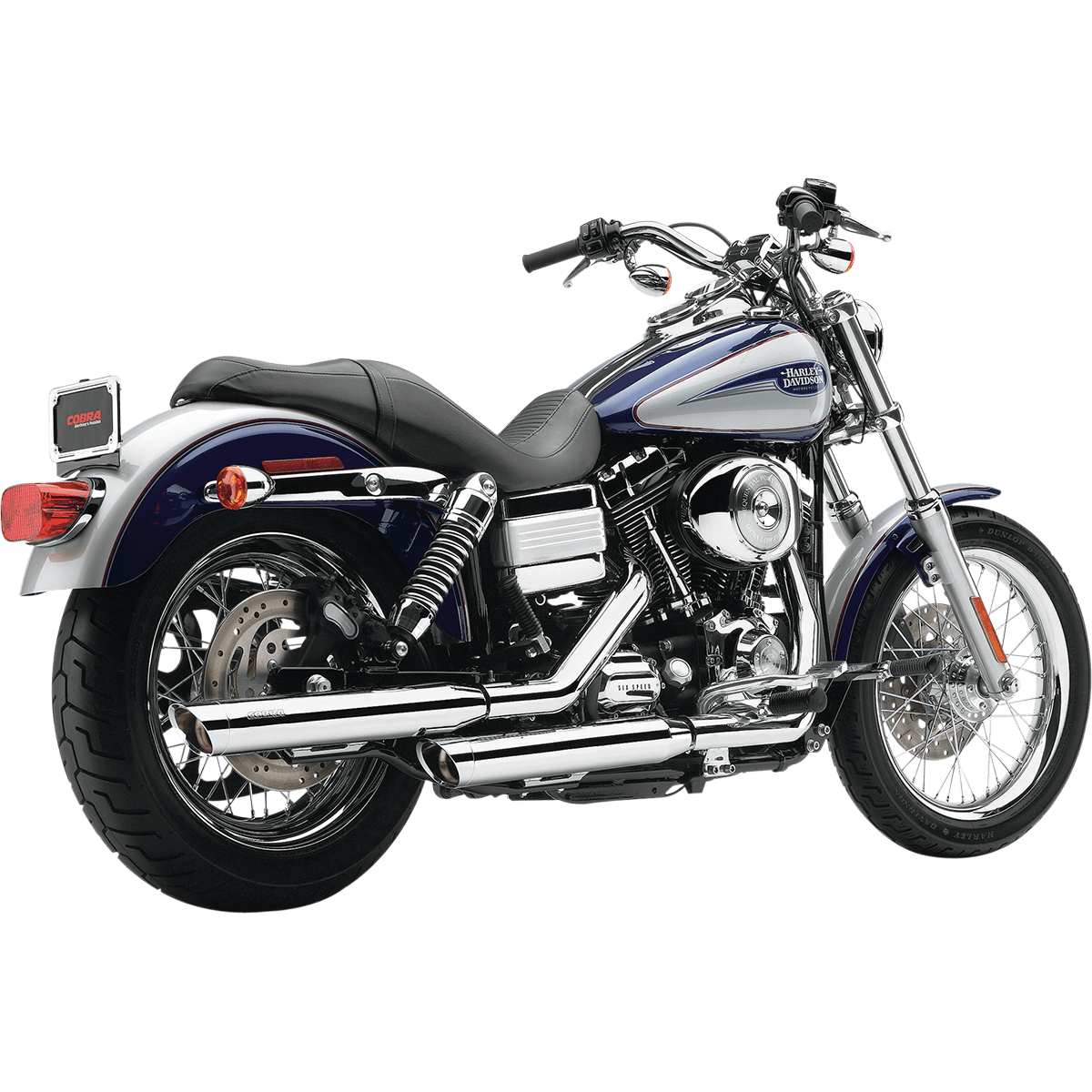 COBRA Slashcut Mufflers Chrome '95-'17 FXD 6005