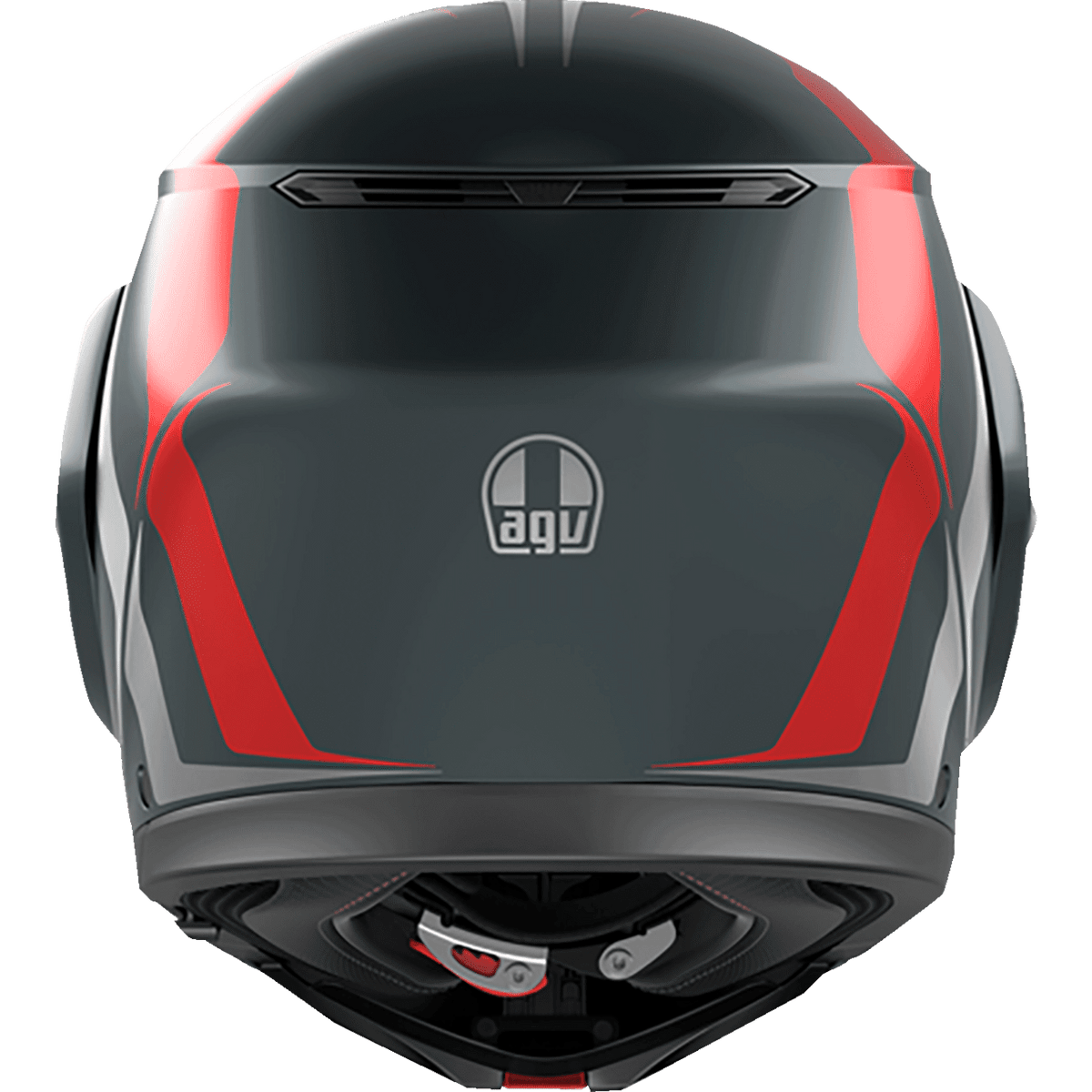 AGV Streetmodular Helmet Resia Matte Gray/Silver/Red Small 2118296002006S