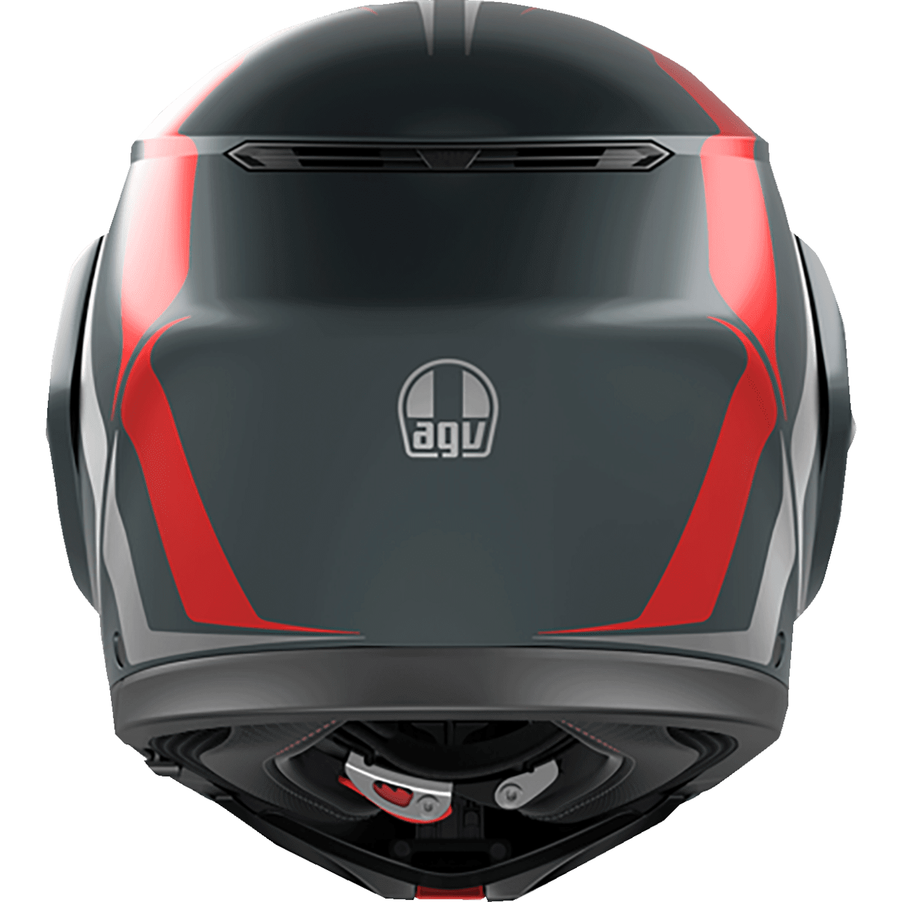 AGV Streetmodular Helmet Resia Matte Gray/Silver/Red Small 2118296002006S