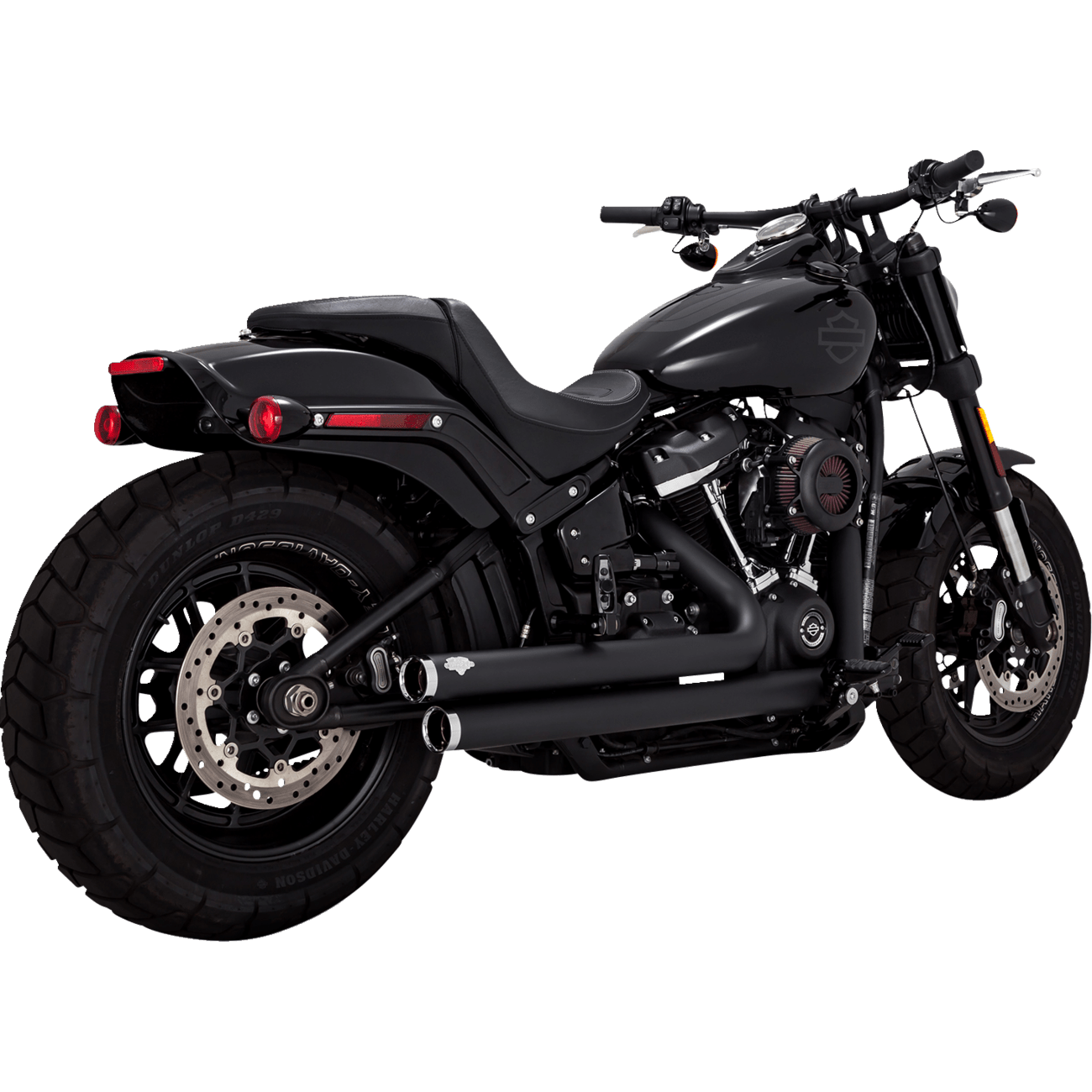 VANCE & HINES Big Shots Staggered Exhaust System Black 47341