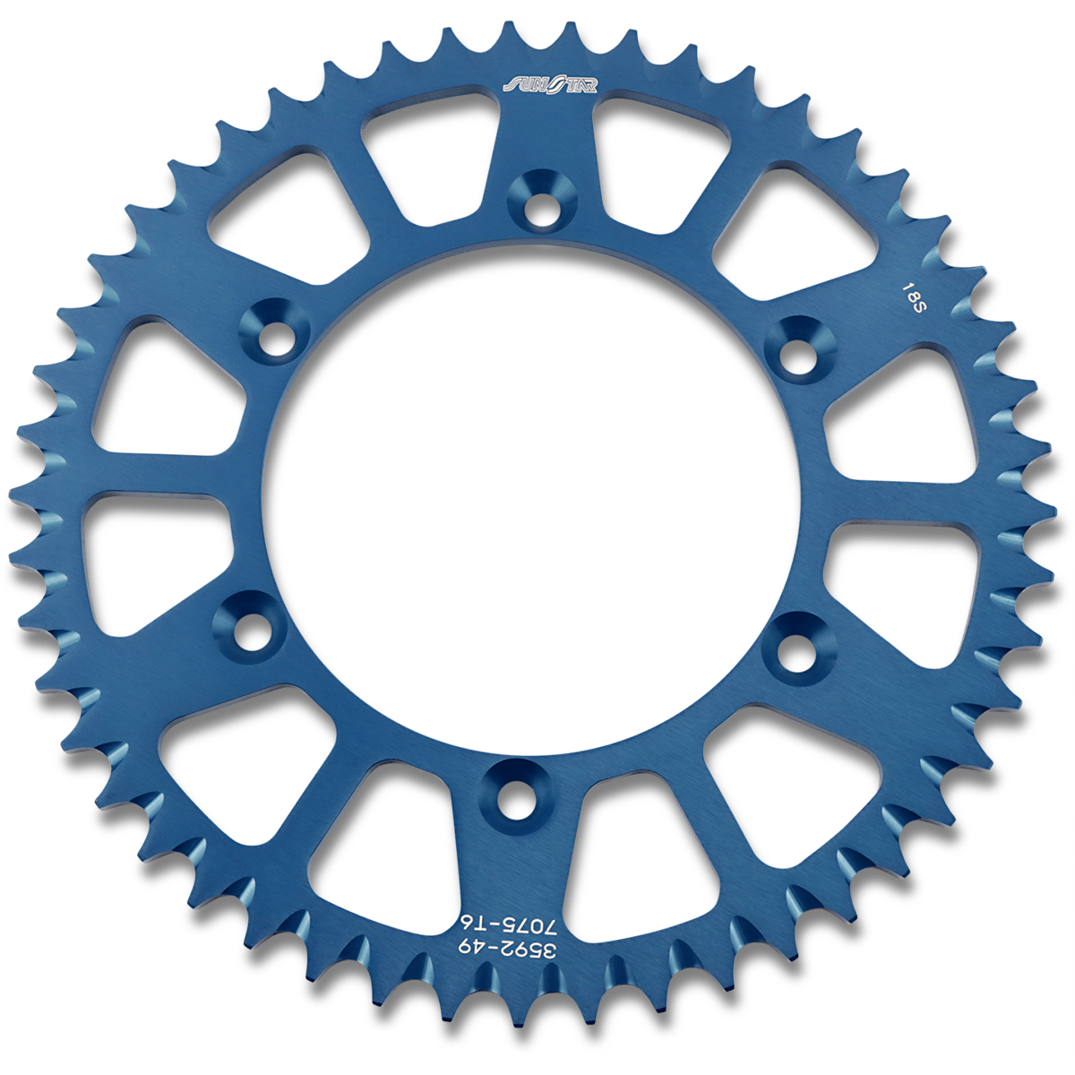 SUNSTAR SPROCKETS Rear Sprocket 49 Tooth Honda/Yamaha Works/Blue 5359249BL