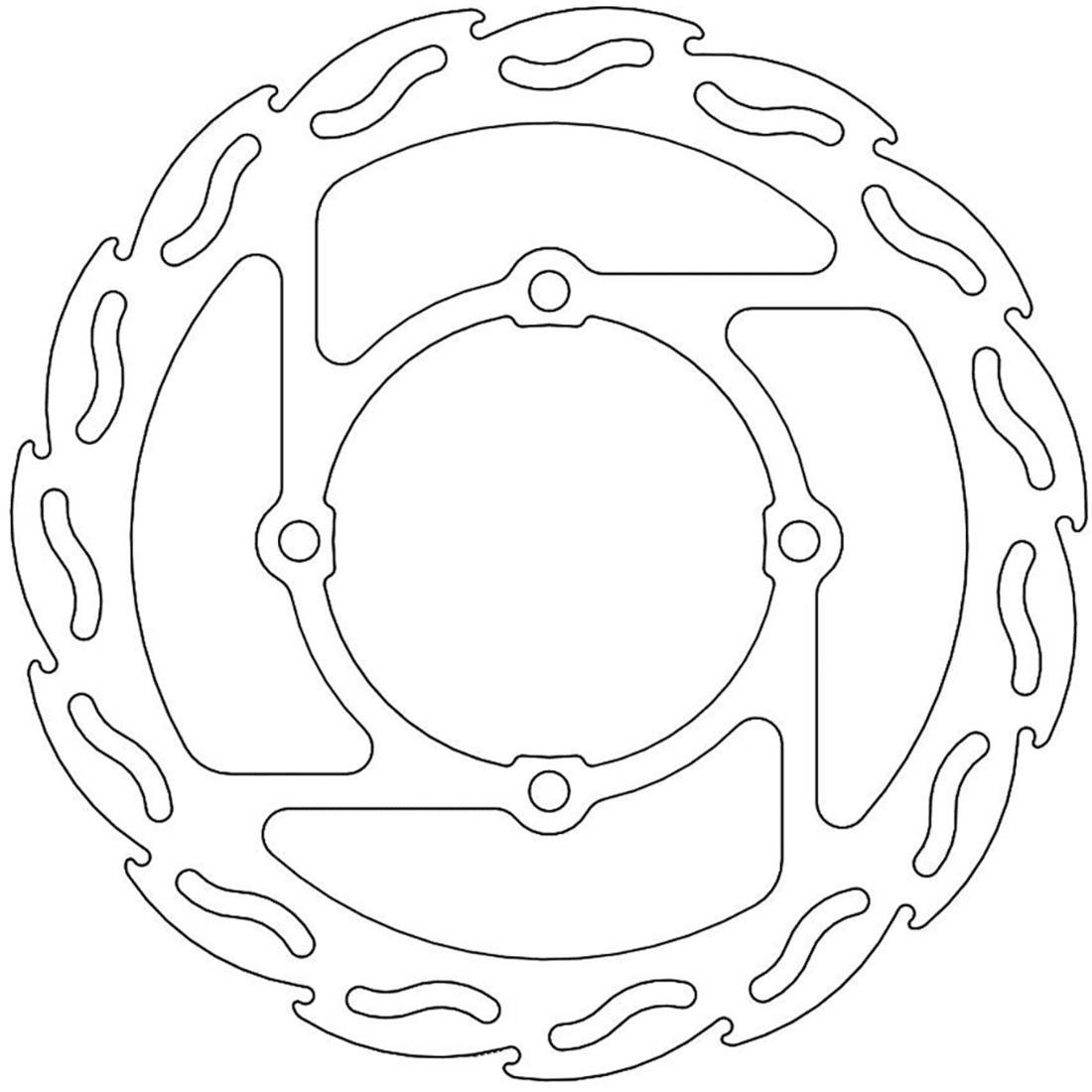 MOTO-MASTER Brake Rotor Front Flame