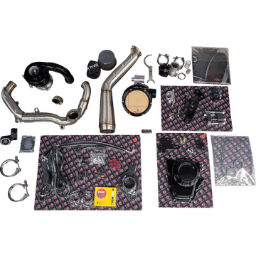 TRASK Tornado Turbo Performance Kit Black with Brushed Stainless Steel Exhaust TM7600