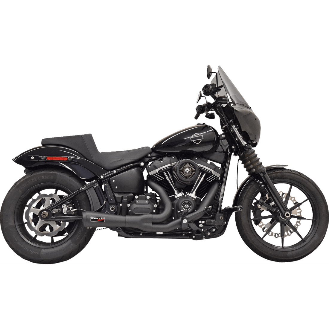 BASSANI XHAUST 2-into-1 Ripper Short Exhaust System Black 49-State 1S73RBE