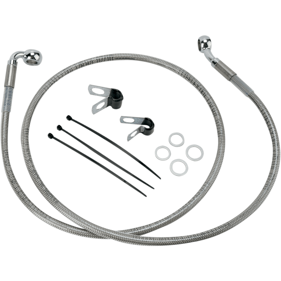 DRAG SPECIALTIES Brake Line Front +4" Stainless Steel