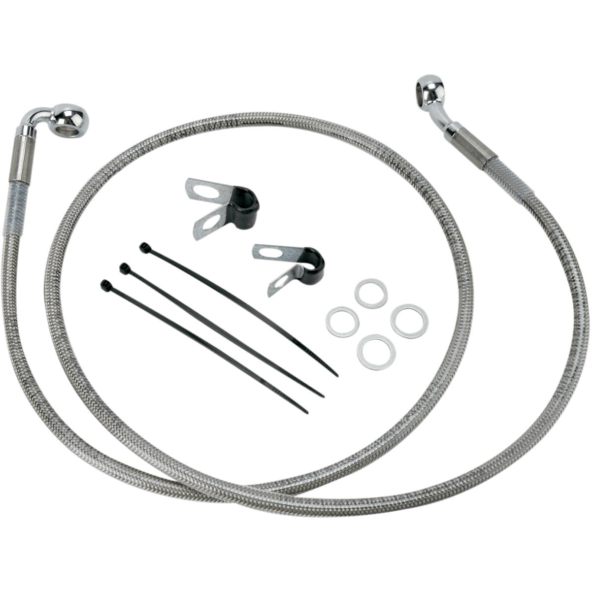 DRAG SPECIALTIES Brake Line Front +6" Stainless Steel