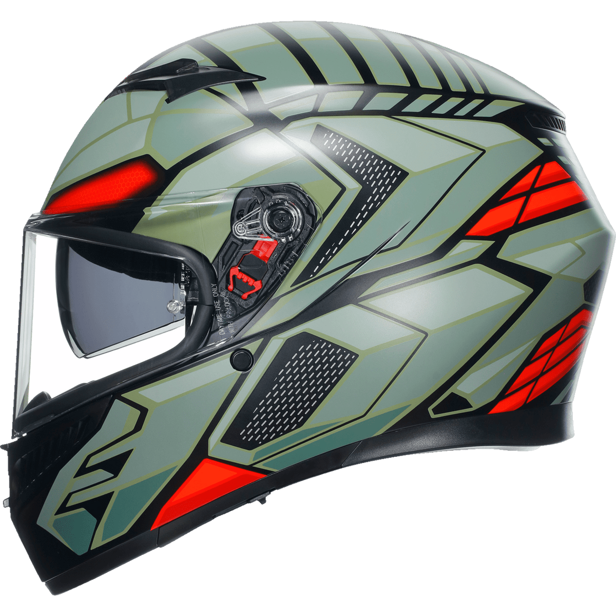 AGV K3 Helmet Decept Matte Black/Green/Red Large 2118381004010L