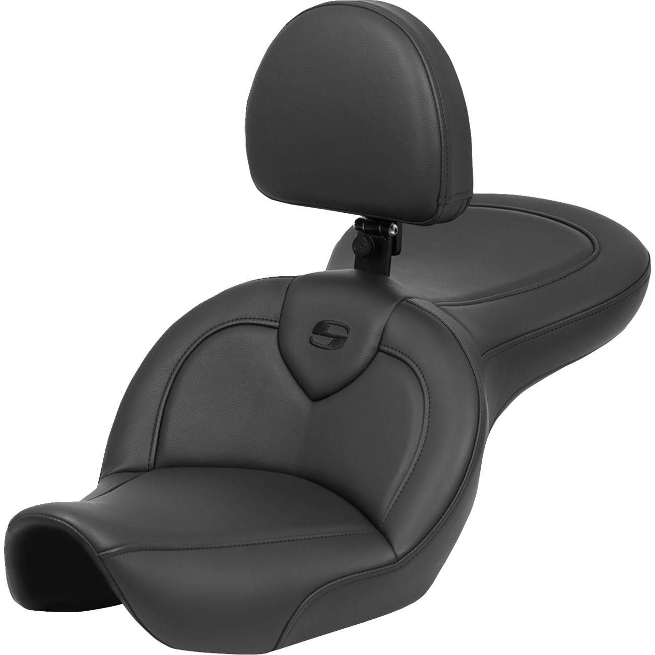 SADDLEMEN Roadsofa™ Seat with Backrest Black FXDWG '96-'23 89605187BR