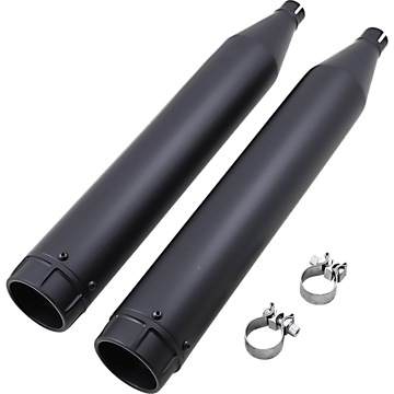 VANCE & HINES 4-1/2" Torquer Mufflers for '95-'16 FL Black 46673