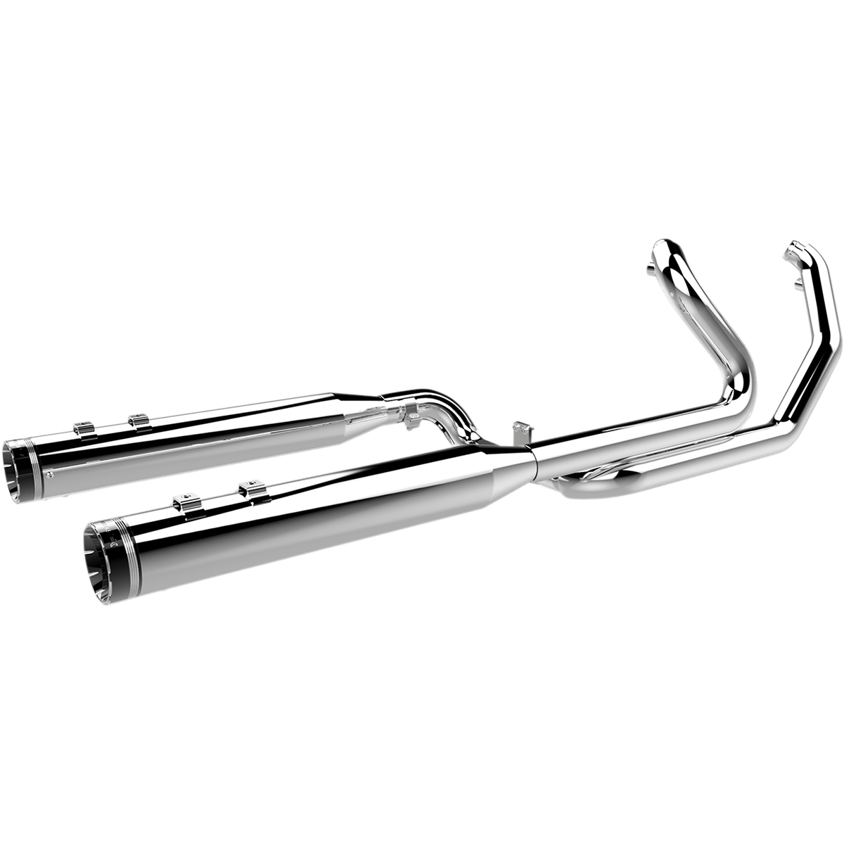 KHROME WERKS 2:2 Dominator Exhaust System Chrome '09-'16 FL With 4-1/2" Muffler 200630