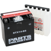 PARTS UNLIMITED AGM Battery RTX14-BS .69 L