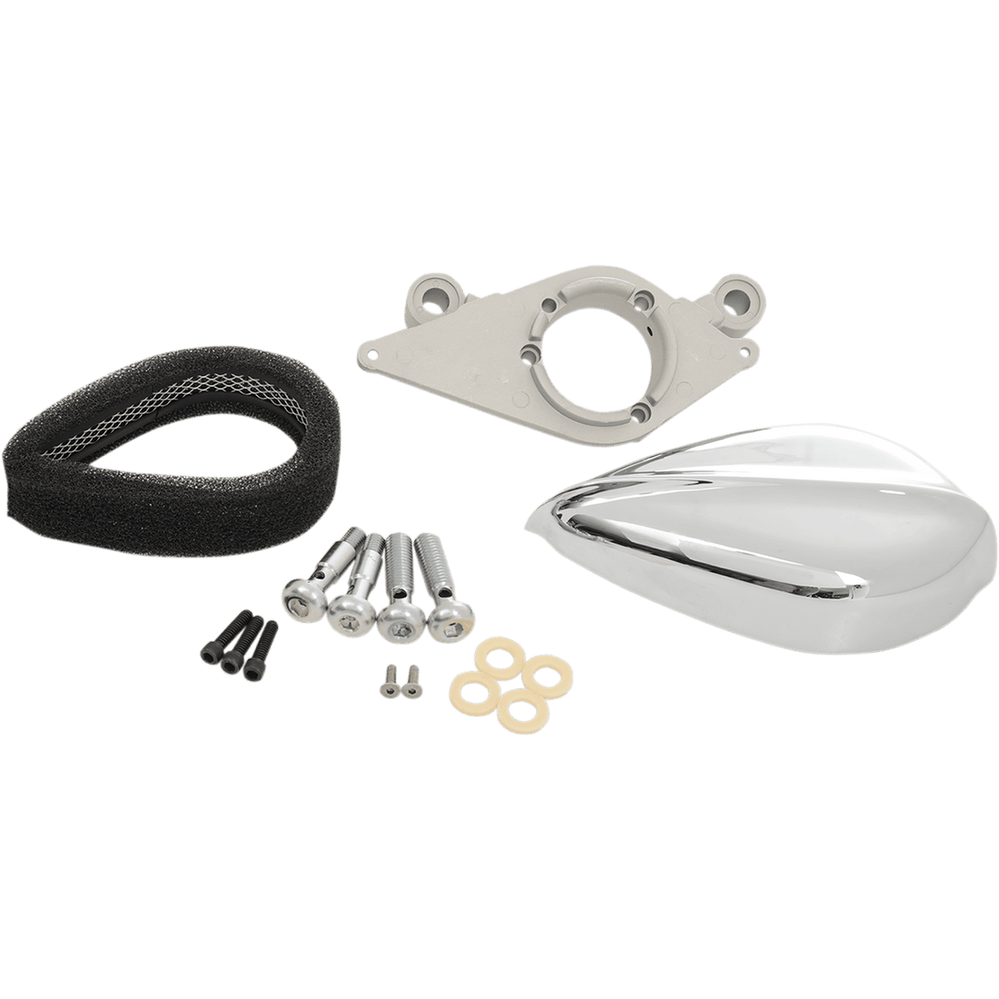 PAUGHCO Teardrop Air Cleaner Assembly Kit Chrome 701201