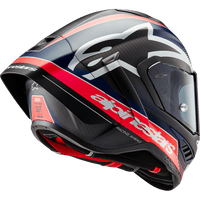 ALPINESTARS Supertech R10 Helmet Team Matte Black/Carbon Red Fluo/Blue 2XL 82002241383XXL