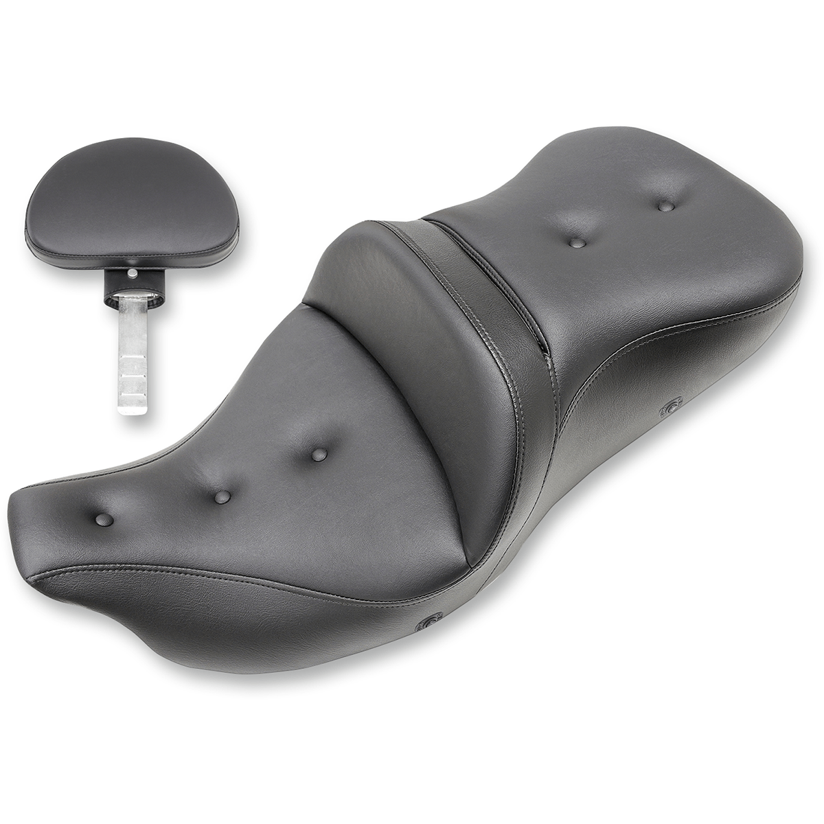 SADDLEMEN Extended Reach Roadsofa™ Seat Pillow Top Backrest Heated '08-'23 FL 80807B183BRHC