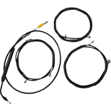 LA CHOPPERS Handlebar Cable/Brake Line Kit 15" 17" Ape Hanger Handlebars Midnight LA8058KT16M