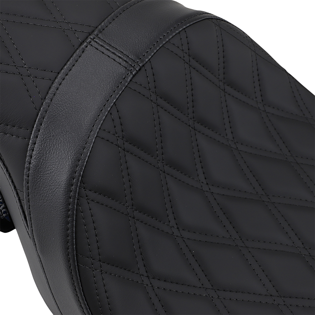 DRAG SPECIALTIES Predator 2-Up Seat Double Diamond Black Stitching FL '08-'23