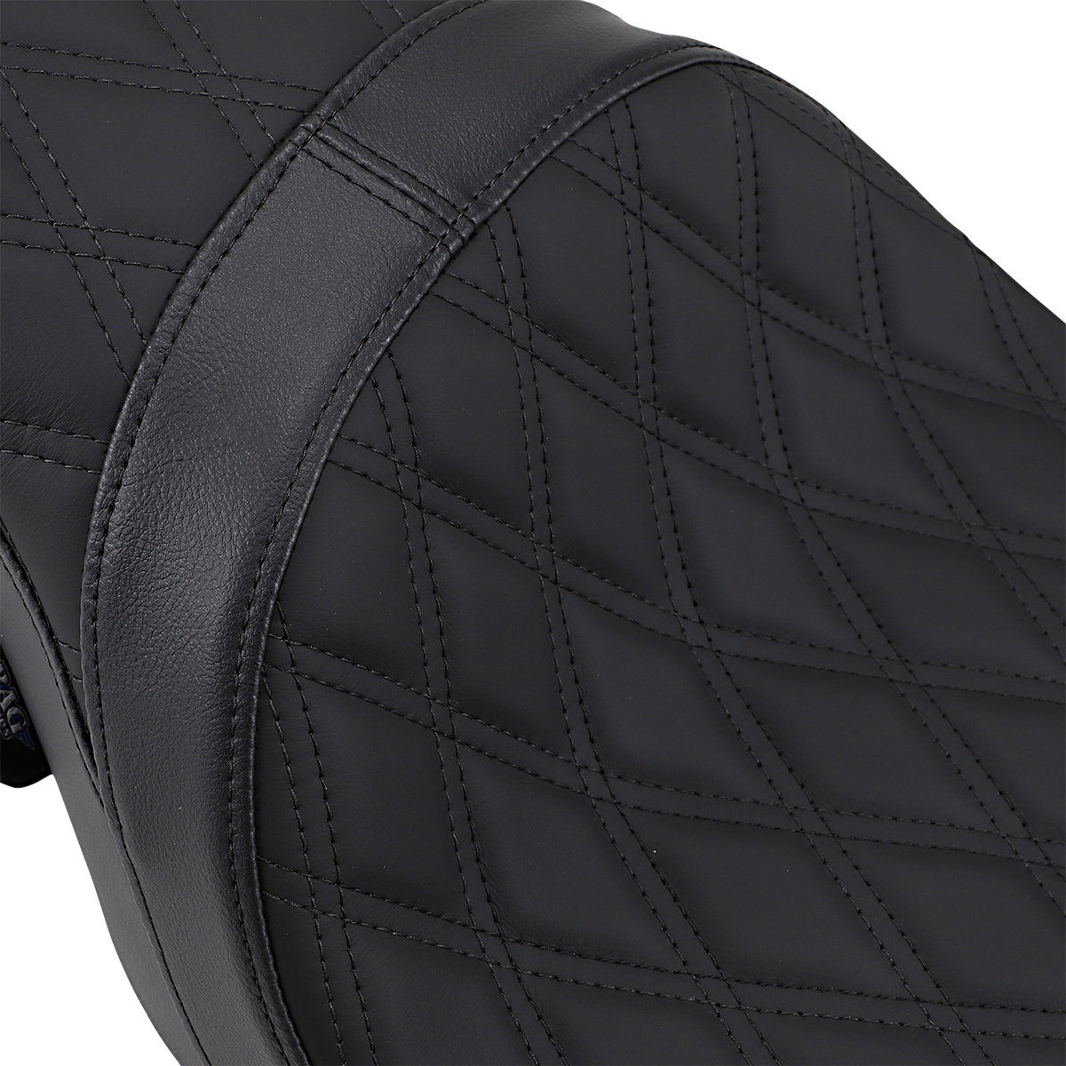 DRAG SPECIALTIES Predator 2-Up Seat Double Diamond Black Stitching FL '08-'23