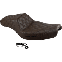 SADDLEMEN Step-Up Seat Full Lattice Stitch Brown XL 80711175BR