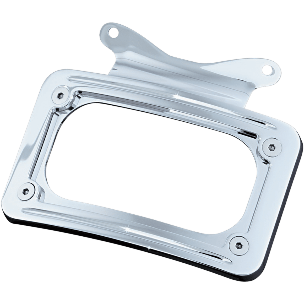 KURYAKYN Curved License Plate Mount Chrome KUR3157