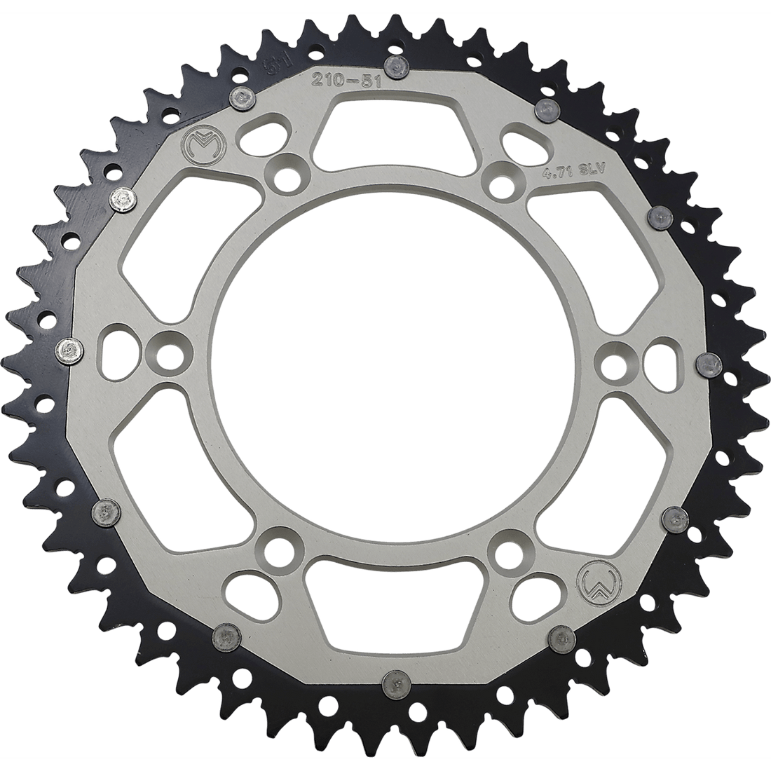 MOOSE RACING Dual Sprocket Silver 51 Tooth