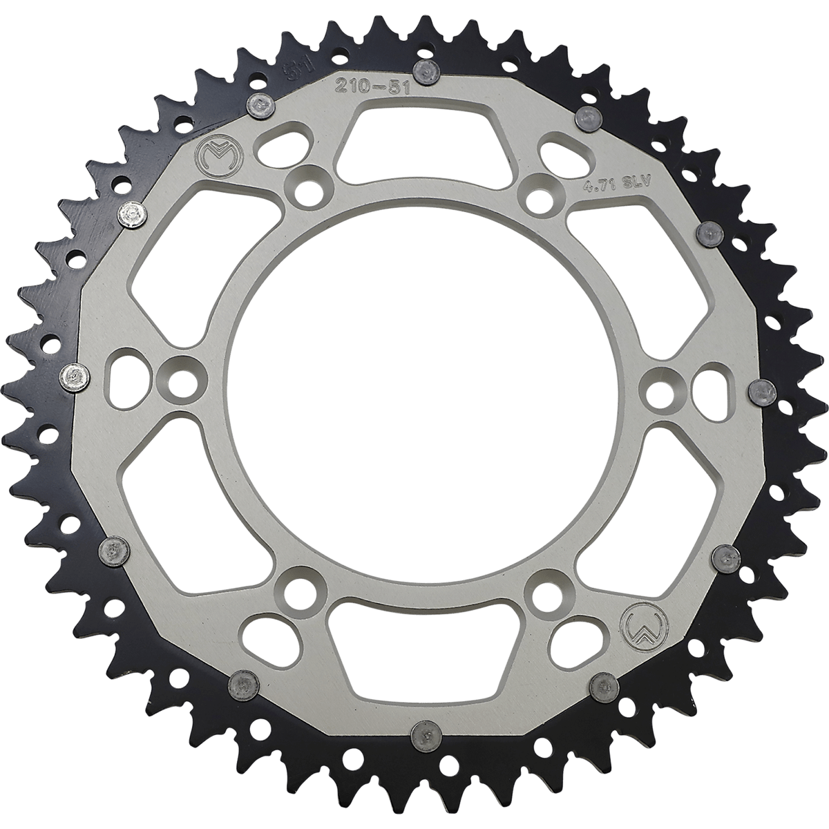 MOOSE RACING Dual Sprocket Silver 51 Tooth