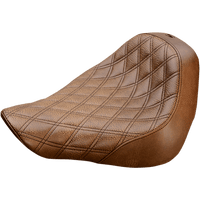 SADDLEMEN Renegade Solo Seat Lattice Stitched Brown FL/FX '18-'23 81827002BLS